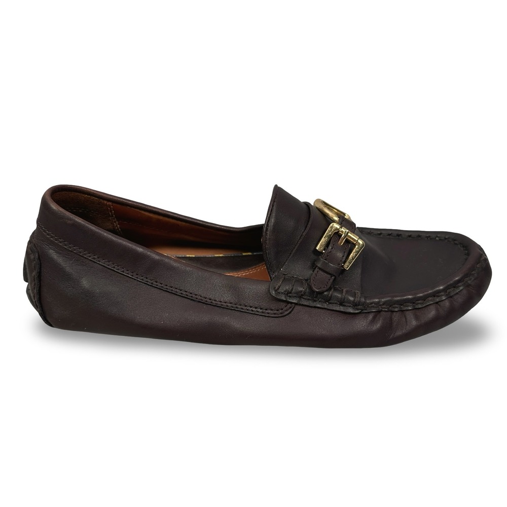 Polo Ralph Lauren Anders Bit Mens 8 D Dark Brown‎ Leather Driving Loafers Shoes